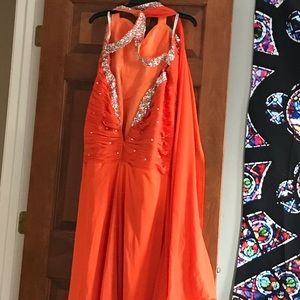 orange prom dress